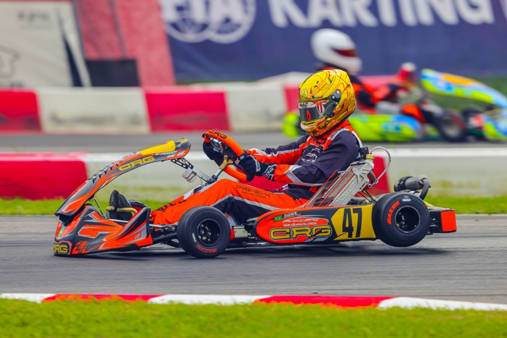 Bernardo Gentil brilhou na Itália com 8º lugar na Copa do Mundo FIA Karting